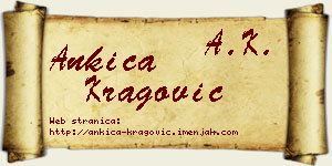 Ankica Kragović vizit kartica